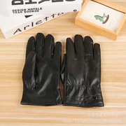 冬季 新款 触屏手套 触摸屏 手套 加绒加厚男士女士pu手套批发