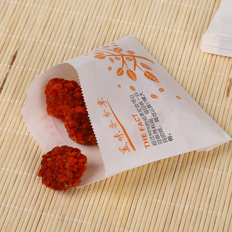 Профессиональный маслостойкий бумажный пакет Longgang, профессиональный изготовленный на заказ маслостойкий пакет для еды с высоким и низким карманами для жареных куриных картофельных чипсов