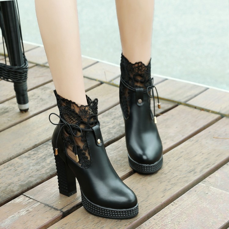 Bottes femme en PU artificiel - Ref 3355040 Image 4