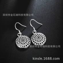 速卖通爆款银饰厂家直批韩版流行时尚精品首饰复古圆包耳环金石湖