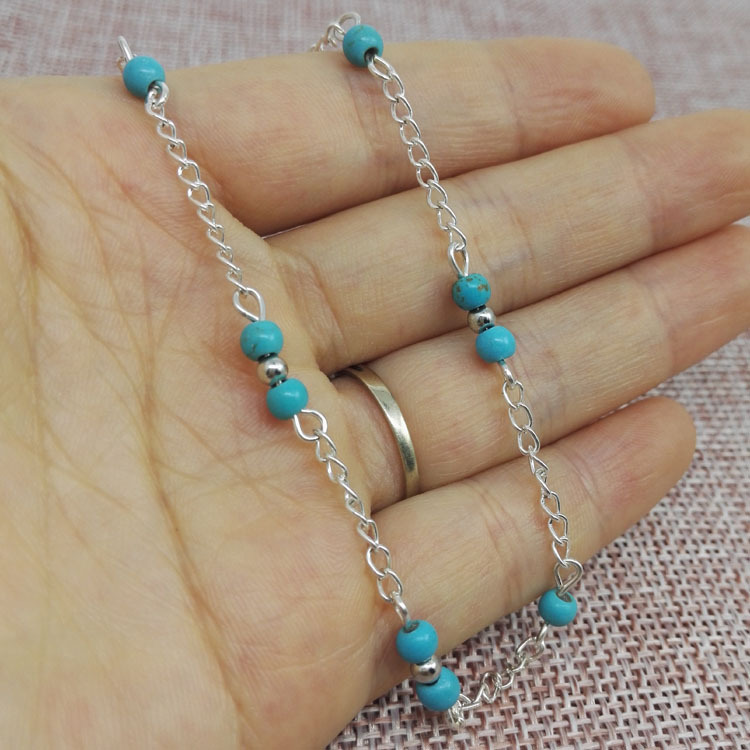 Turquoise Bead Anklet 4