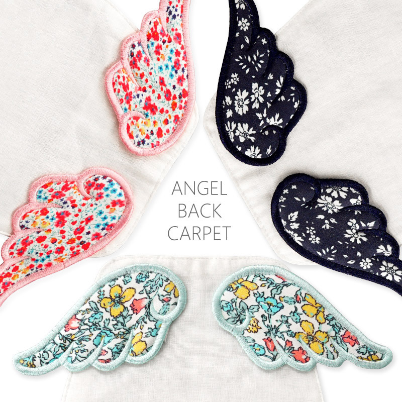 minizone baby baby sweat-absorbent towel INS model children's sweat-proof towel angel wings four-layer gauze pad sling
