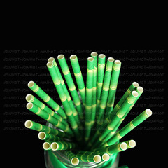 JOINHOT Bamboo Straw Creative Color Paper Straw Dessert Table Wedding Party Decoration