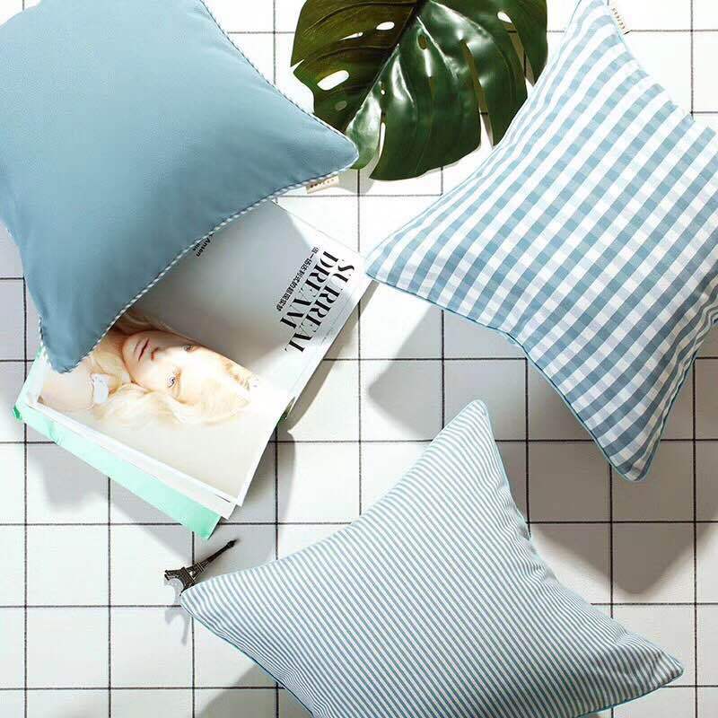 田园风棉麻格子布沙发面料窗帘布抱枕面料桌布台布