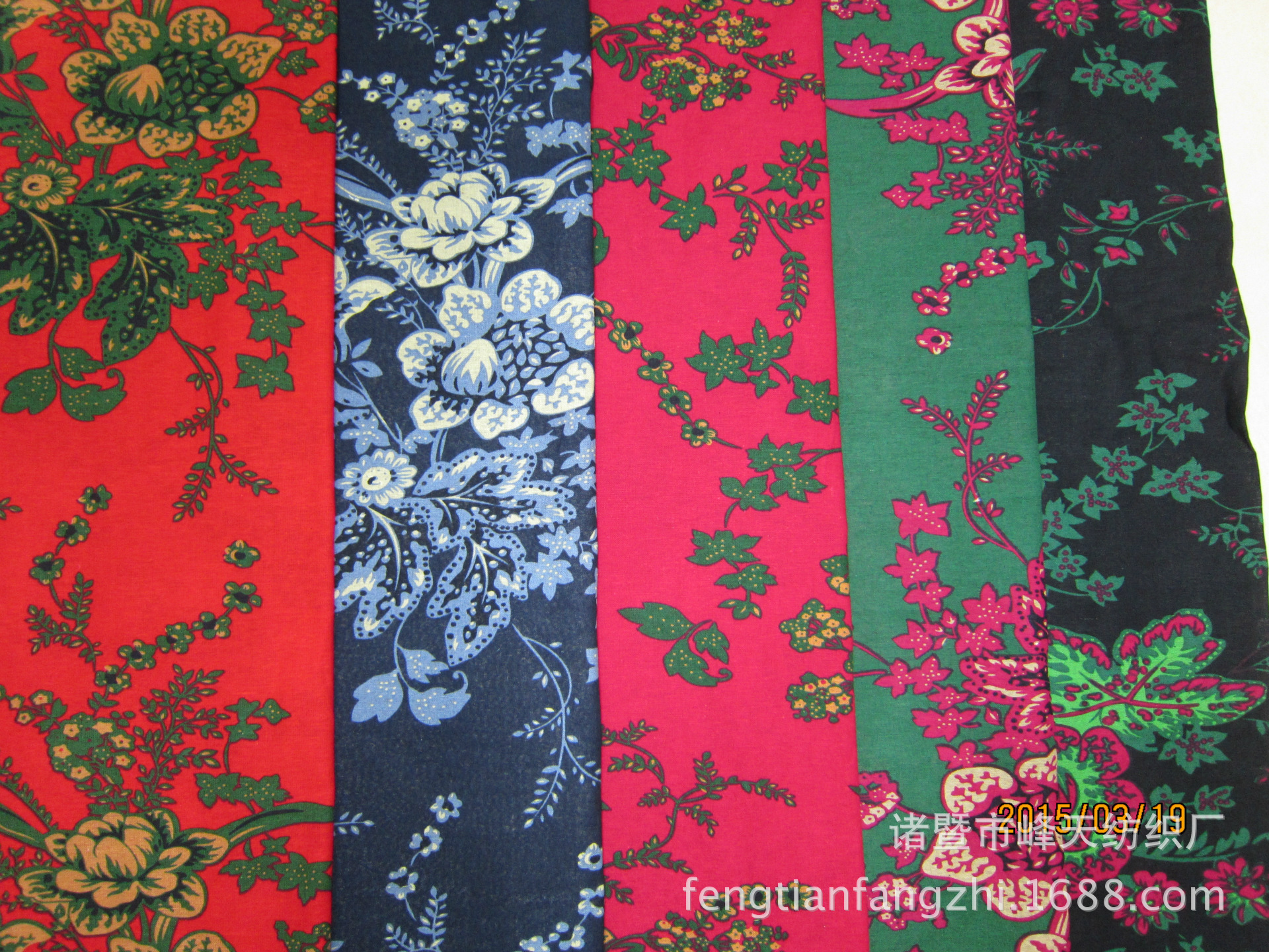 厂家直销 棉麻印花布 全棉 梭织 印花服装面料 现货供应