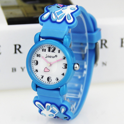 Wholesale Factory Children's Rabbit Cartoon Waterproof Quartz Watch Silicone Jelly Strap Watch for Kids Children's Watch