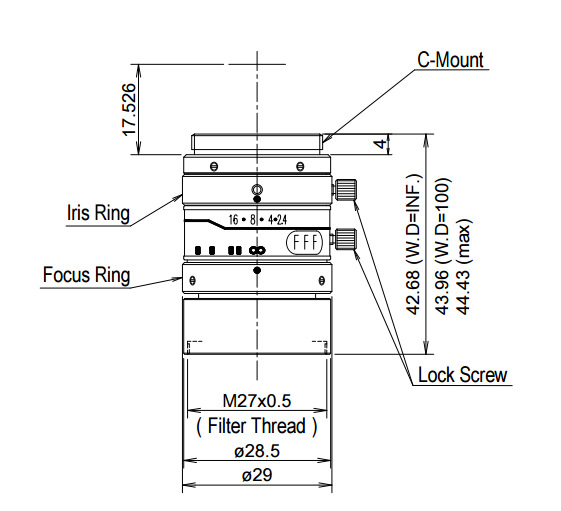 ML-M MP5系列ML-M1224MP5镜头 日本进口Moritex茉丽特工业镜头