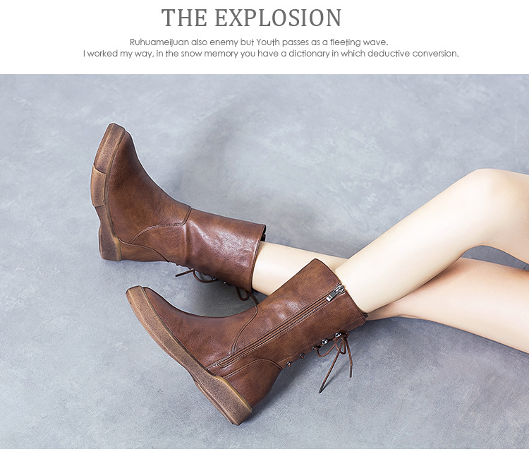 Bottes femme en PU de haute qualité - Ref 3355392 Image 18