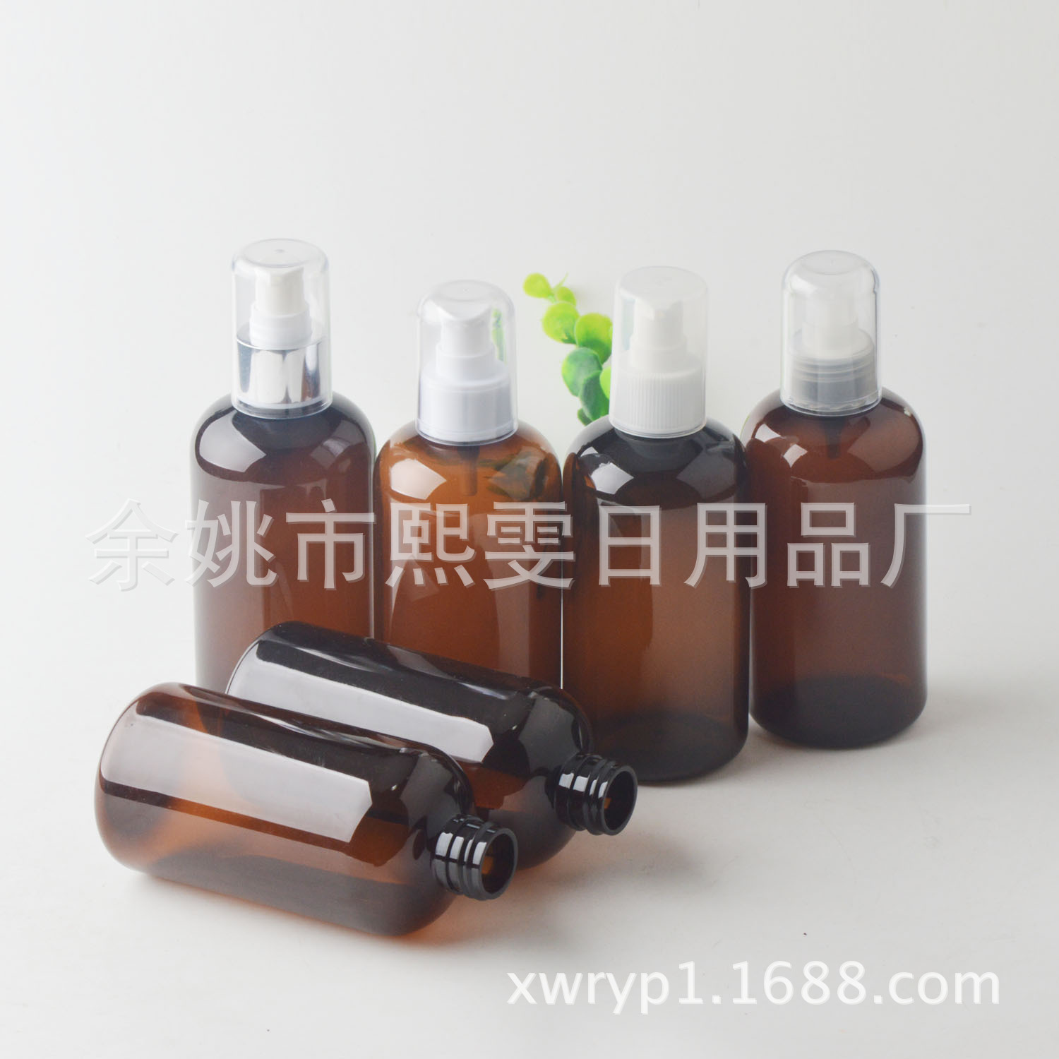 250ml棕色瓶粉泵瓶 粉底液瓶 隔离霜瓶 PET塑料瓶