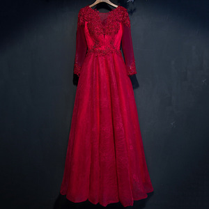 New bride wedding dresses and long sleeved lace