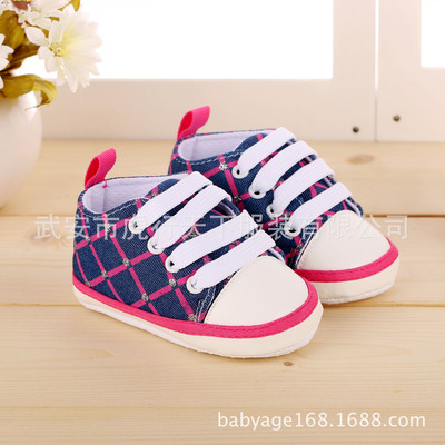 清仓 春秋款宝宝鞋子 皮面系绳学步鞋男女童鞋婴儿鞋 布底防滑