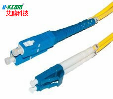 厂家定制3米LC/SC万兆单模双芯UPC双工3.0mm光纤跳线|ru