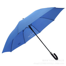 廠家供應全纖維中斷式方形按鈕彎柄高爾夫傘批發廣告直桿傘雨傘