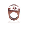 Wooden ring, ethnic fashionable resin, ethnic style, city style