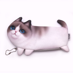 Cat Pen Bag Korea Minimalist Girl Fresh Cute Middle School Student Large Capacity Multifunctional Zipper Purse