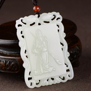 中古 和田玉 双面花卉文透彫包銀玉牌 花瓶意匠 彫刻佩飾 CL0129 明玉镂雕雕灵芝如意和田白玉牌– [临渊阁]天地一家春
