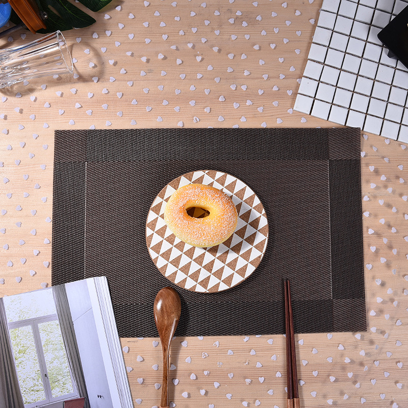 经典热销PVC环保西餐垫杯垫特斯林对角框隔热餐桌垫源头厂家Z005详情图9