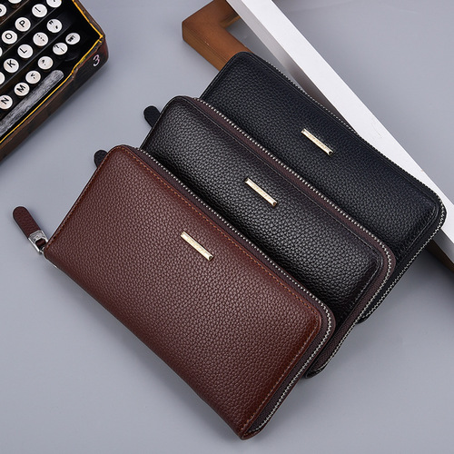 New Men's Long Wallet Wallet Business Casual Multifunctional Men's Handbag Wallet Wholesale Source