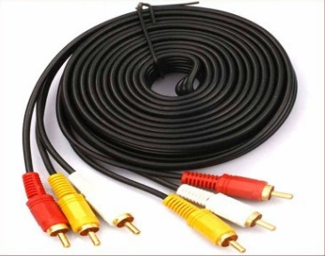 Три на три аудиопровода AV кабель 6 головных аудио и видео кабель DVD соединительный кабель 3 на 3 лотоса кабель 15 метров