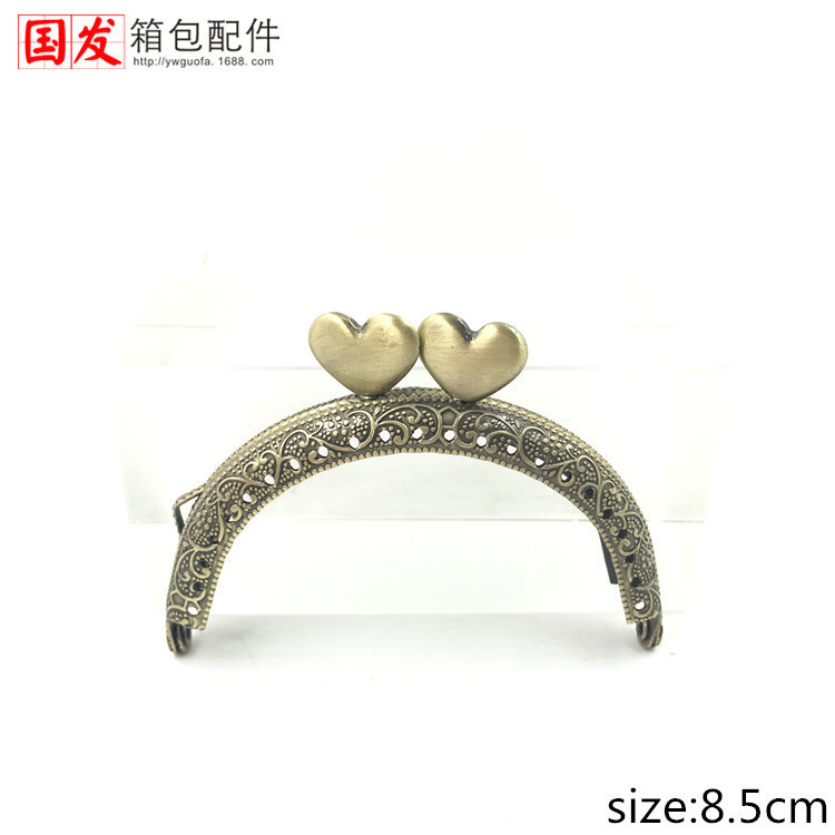 8.5 10.5, 12.5 cm semicircular en relieve en forma de corazón oro bronce plateado corazón de melocotón clásico