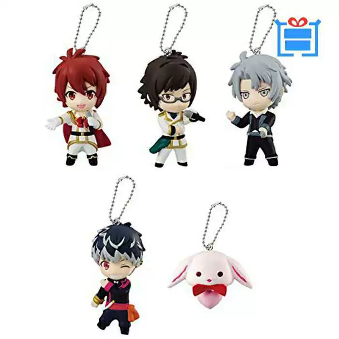 Character Pendant Set (IDOLISH7) — 5 Chibi Keychains, ~3 cm, OPP Bag Packaging