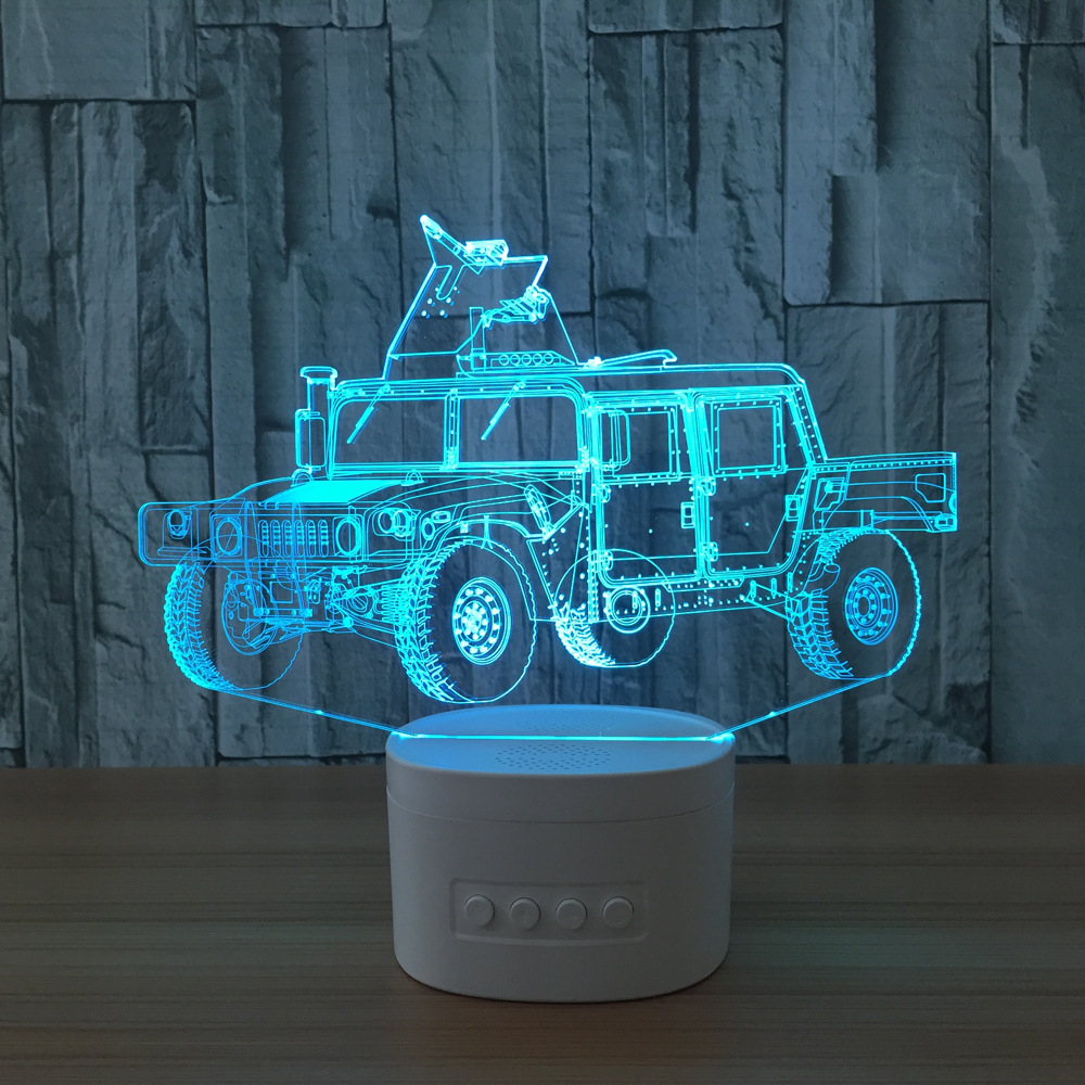 3D灯 蓝牙音箱灯 五彩led灯礼品台灯小夜灯