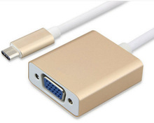 厂家直销usb3.1  type- C  转VGA高清线电脑显示器连接线