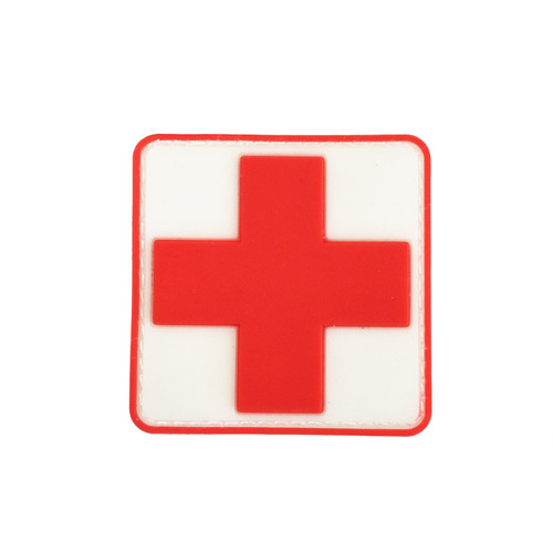 Foreign trade supply PVC rubber Velcro outdoor military fans tactical morale badge red cross medical rescue patch