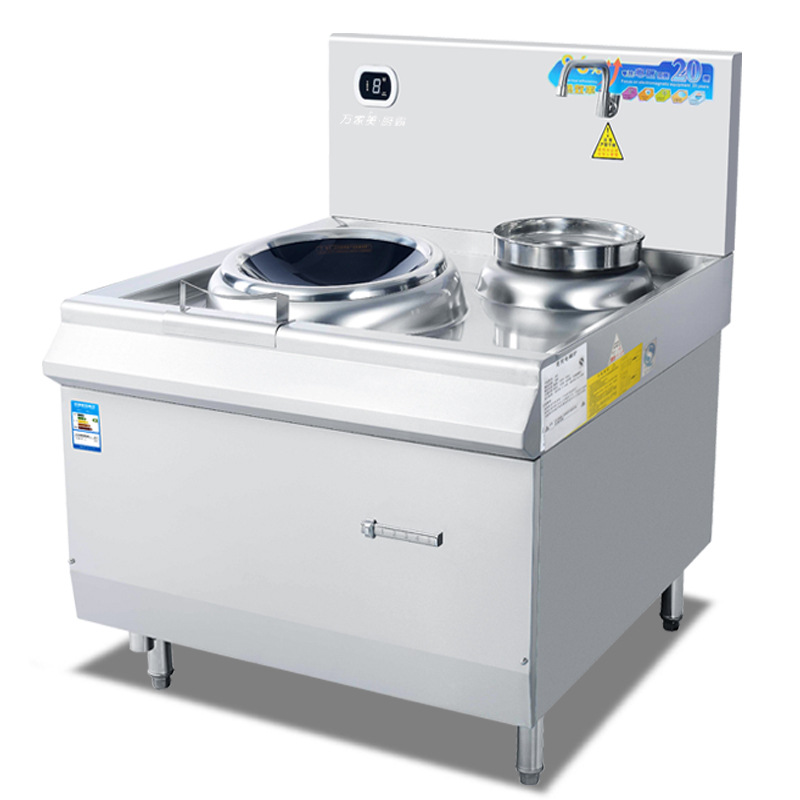 商用电磁炉15KW20KW25KW30KW单炒单尾酒店厨房带水箱电炒工业炉灶|ms