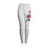 stereoscopic embroidery women’s pants jeans knee wear pencil pants