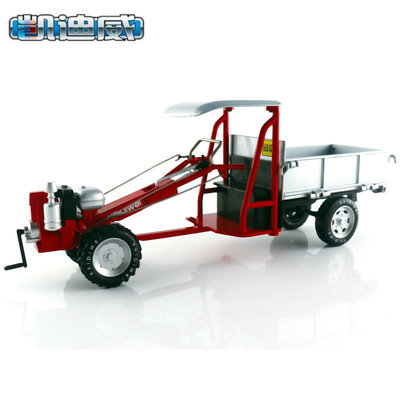 供應凱迪威新品1：16合金複古手扶拖拉機玩具帶拖鬥模型農用車