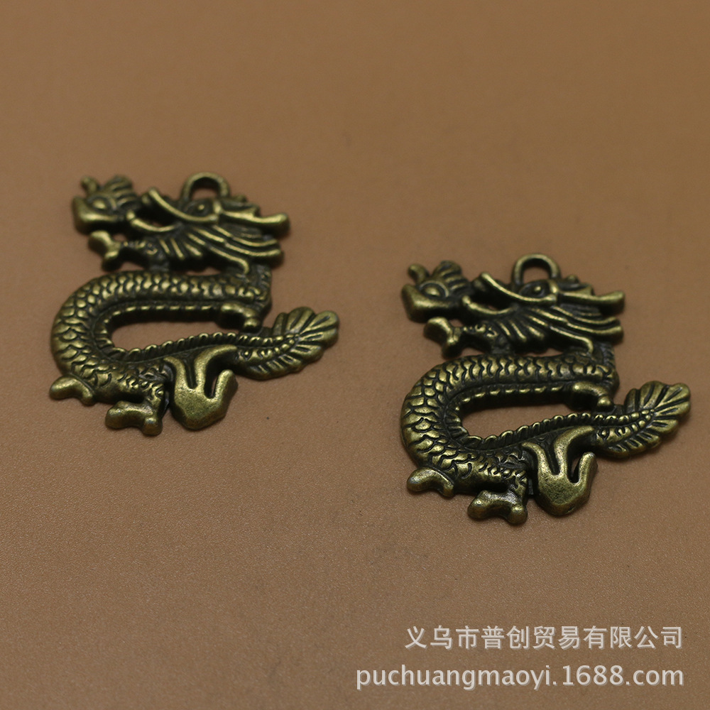 厂家批发 复古青铜龙挂件 DIY手工材料合金饰品配件 37*36mm 批发-阿里巴巴