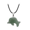 Organic carved three dimensional pendant natural stone handmade jade, Amazon