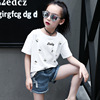 Short sleeve T-shirt, summer summer clothing, knitted scarf, jacket, suitable for teen, western style