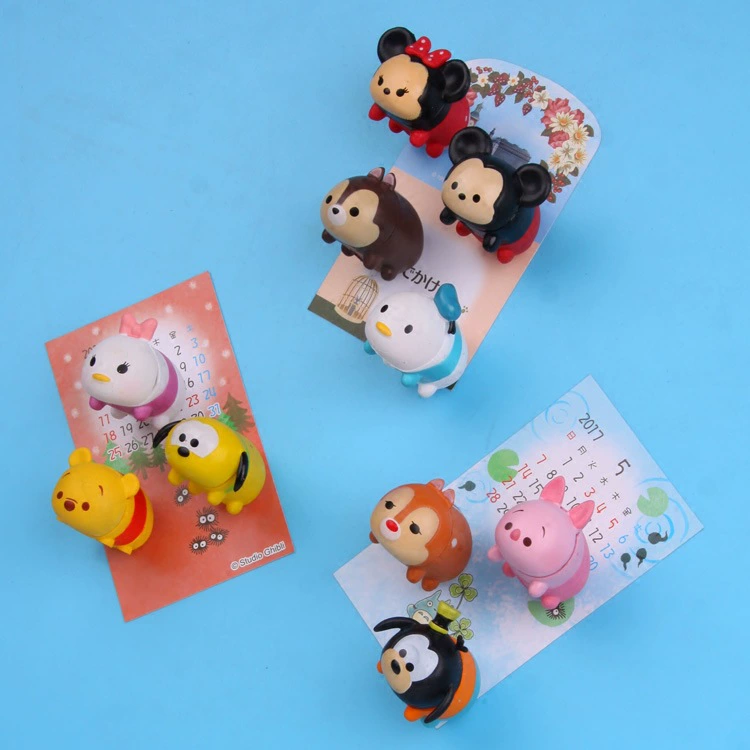 Three dimensional cartoon creative fridge magnet, magnetic strong magnet, with little bears, early education