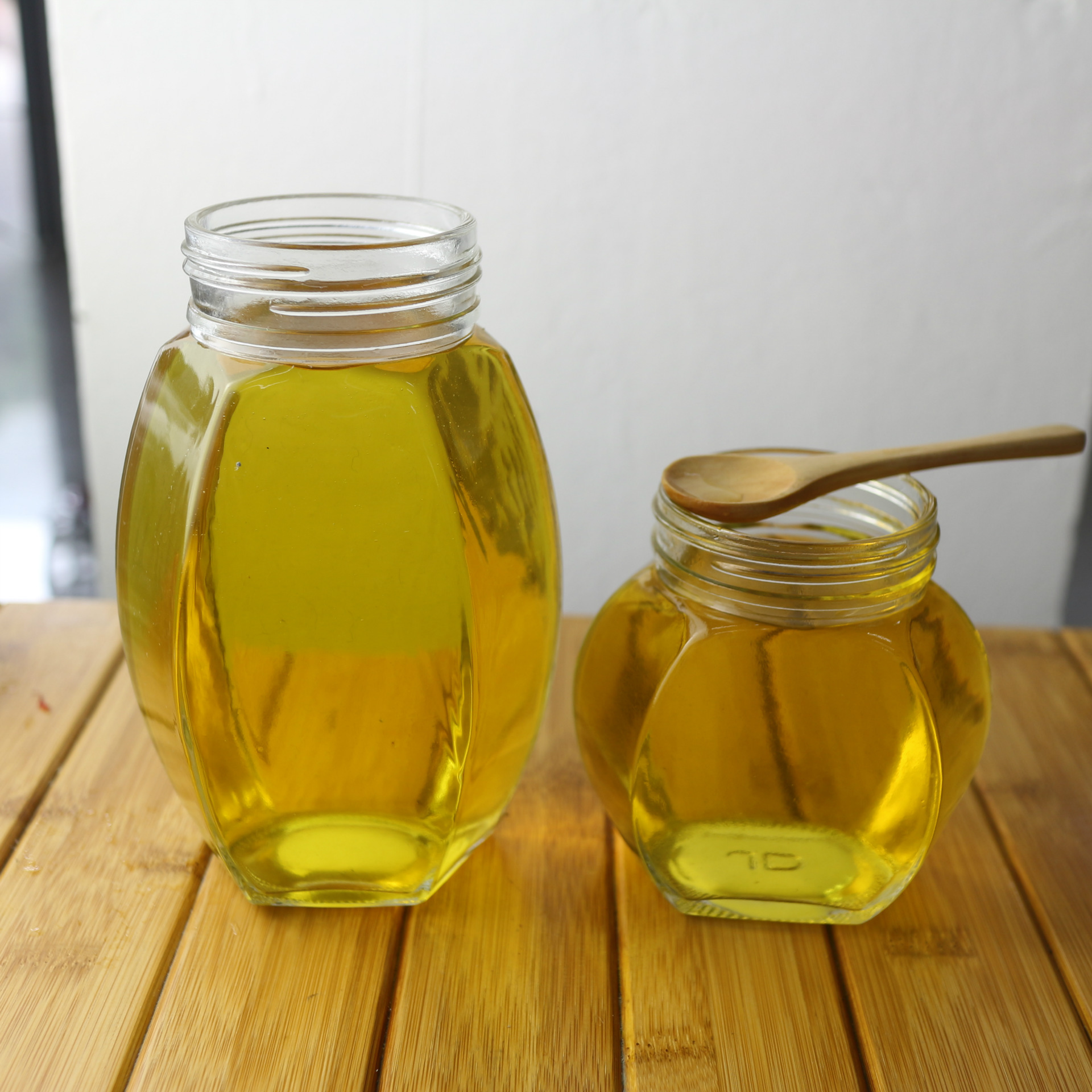 厂家 380ml/700ml系列扁鼓蜂蜜瓶 玻璃果酱瓶 食品级罐头瓶