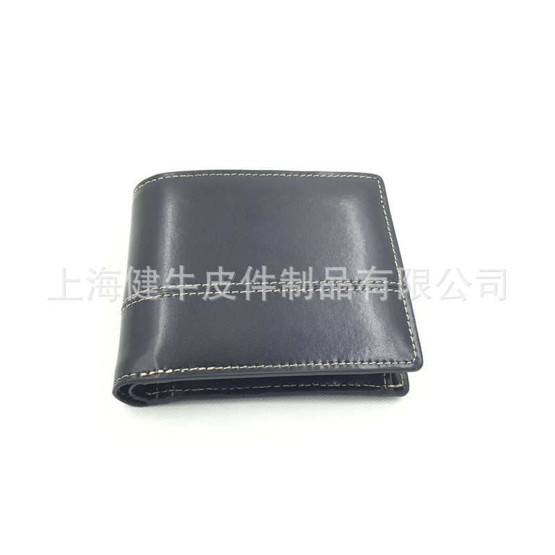 Leather goods Manufactor Cheap customized High-end business affairs cowhide have cash less than that is registered in the accounts wallet Korean Edition Wallet capacity Purse