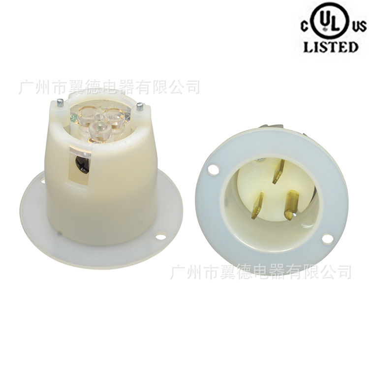 nema 6-15p美标暗装插头 加拿大干燥机工业插头 15A 250V