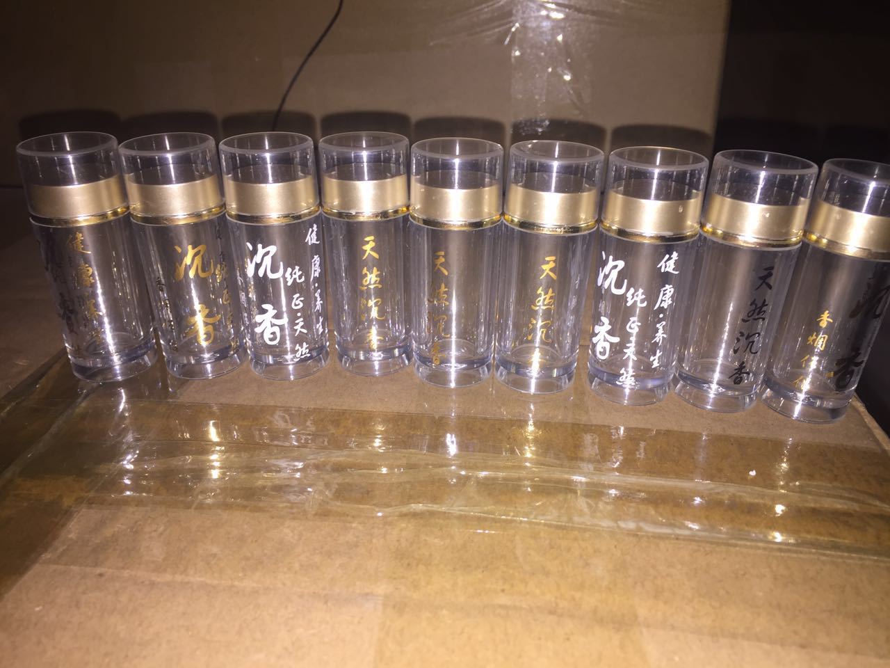 高档亚克力沉香烟丝瓶直口易装上档次精口沉香烟丝烟片专用透明瓶