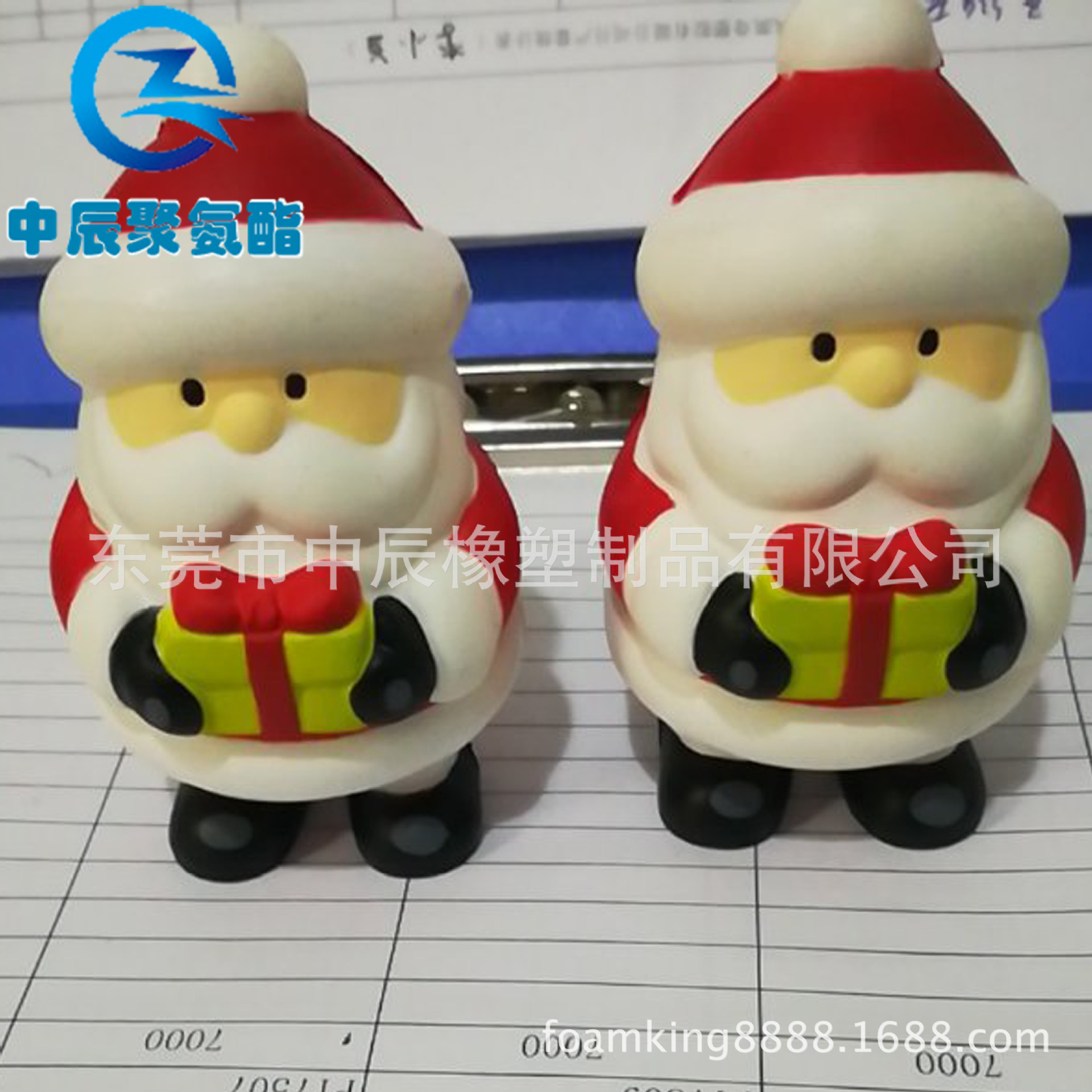 东莞厂家定做慢回弹发泡玩具 PU发泡减压圣诞老人玩具 慢回弹