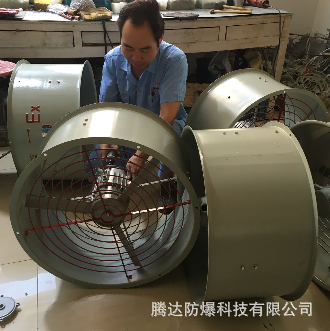 腾达化工业防爆风机cbf-600 圆筒管通轴流风机 铸钢风机厂家|ms