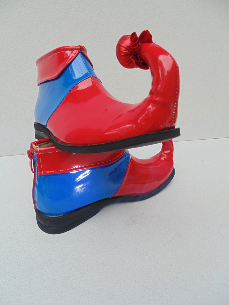 Nuevos zapatos de payaso cos anime rendimiento suministros cuerno mágico zapatos payaso vestido divertido zapatos divertidos