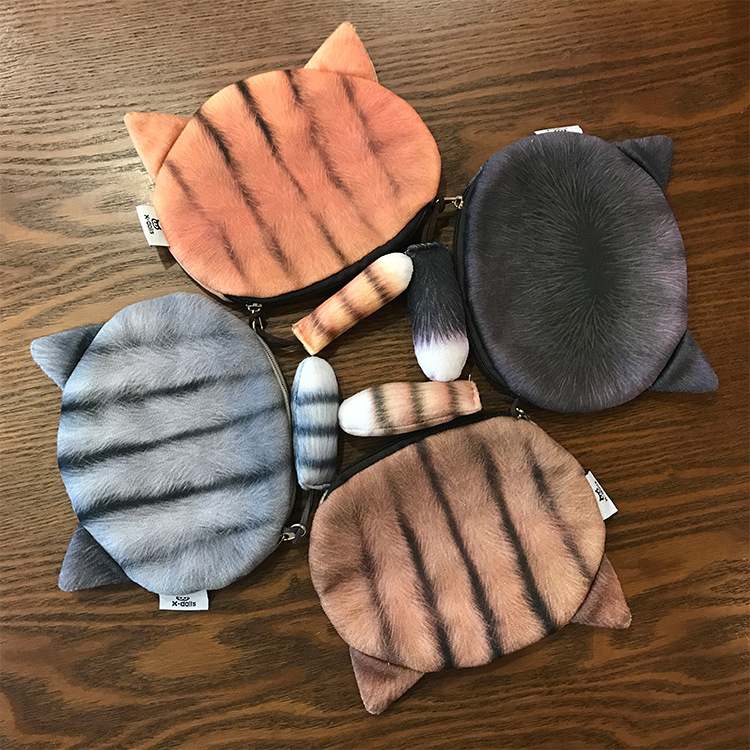 18g Weight Zipper Closure Type Coin Purse Bags Type Casual, Daily Occasion Plush Material Animal, Cartoon Pattern All Seasons Season Kid'S, Unisex Gender Casual, Cute Style Round Shape Kid'S Unisex Animal Cartoon Plush Zipper Coin Purses 3
