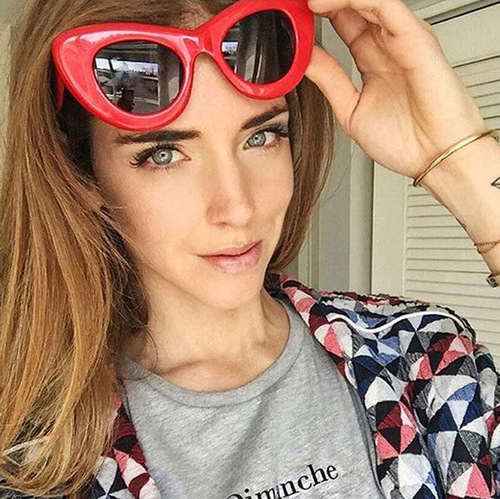 2018 New Retro Cat-Eye Sunglasses European and American Fashion Butterfly Frame Dark Sunglasses Trendy and Versatile