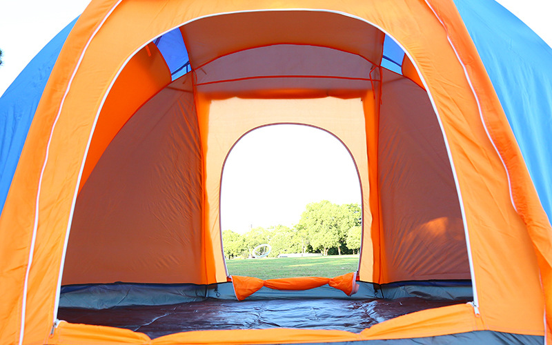 Outdoor 5-8 people multi-person tent park large double-layer double-door mountaineering tourism camping rainproof large tent