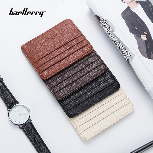 baellerry new card holder men's creative card holder multi-card slot women's multi-color card holder short thin large capacity