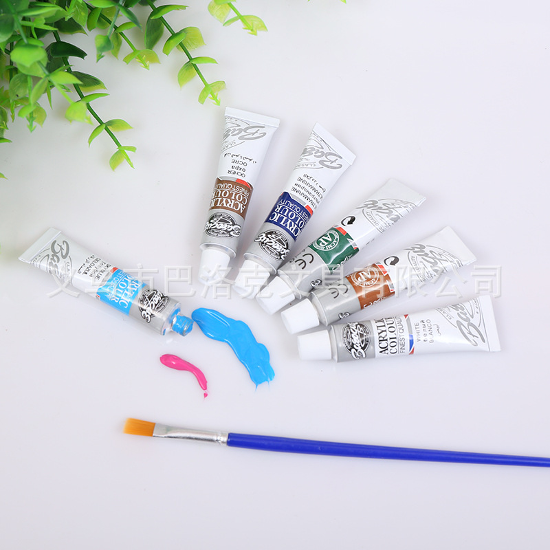 En stock pintura de piedra de cerámica para niños pintura de uñas arte DIY pintura de arte 12 colores 6ml pintura acrílica traje