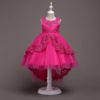 European and American children clothing wholesale children dress princess dress in lace flower girls trailing perfor