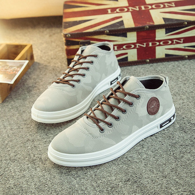 厂家夏季新款迷彩透气男士板鞋学生鞋经典帆布鞋男鞋一件代发