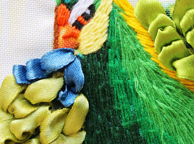 Oujin nianhua Bordado Cinta Directa DE LA Fábrica de impresión en color colgando pintura Pavo Real imagen auspicioso una sala de estar decoración de entrada